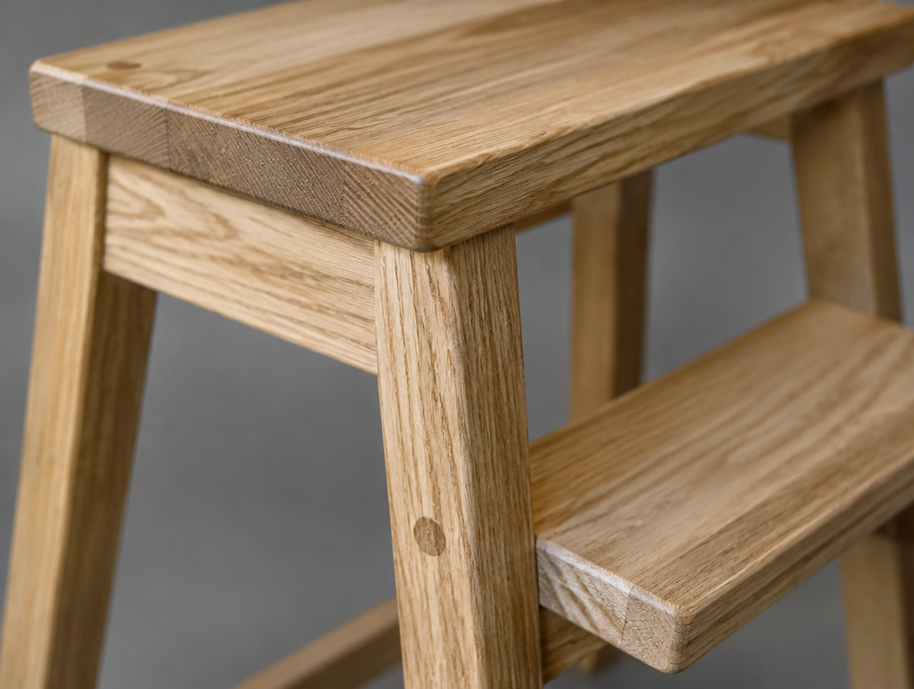 Two-Step Wooden Stool