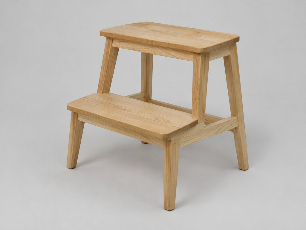 Two-Step Wooden Stool