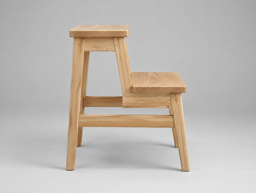 Two-Step Wooden Stool