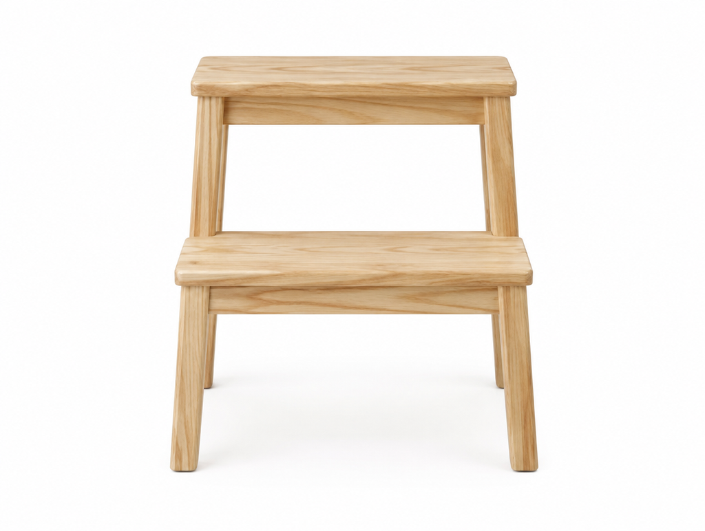 Two-Step Wooden Stool