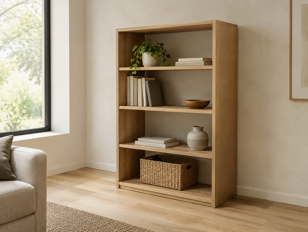Compact Oak Bookshelf