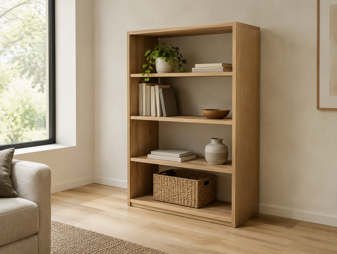Compact Oak Bookshelf