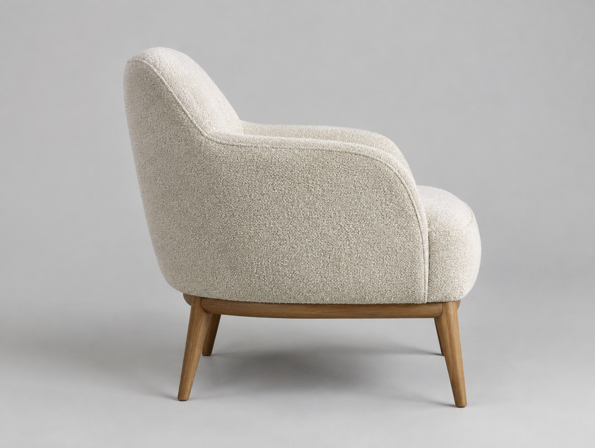 Bouclé Accent Armchair