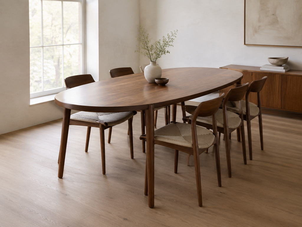 Oval Walnut Dining Table
