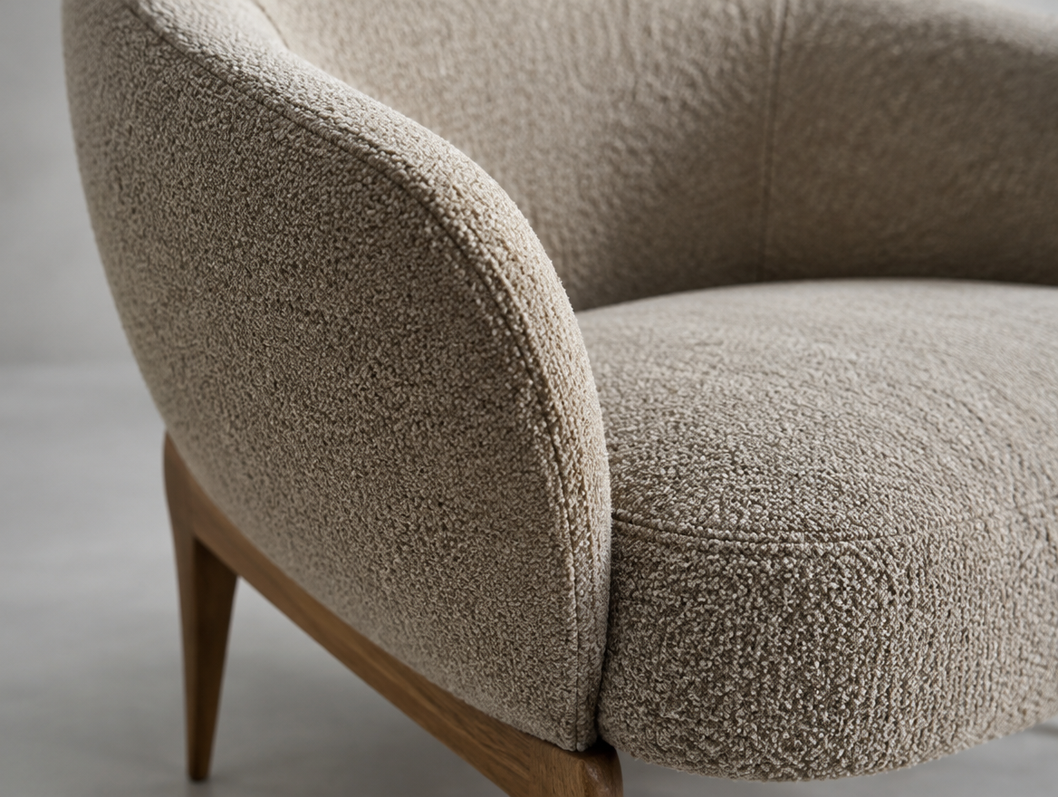 Bouclé Accent Armchair