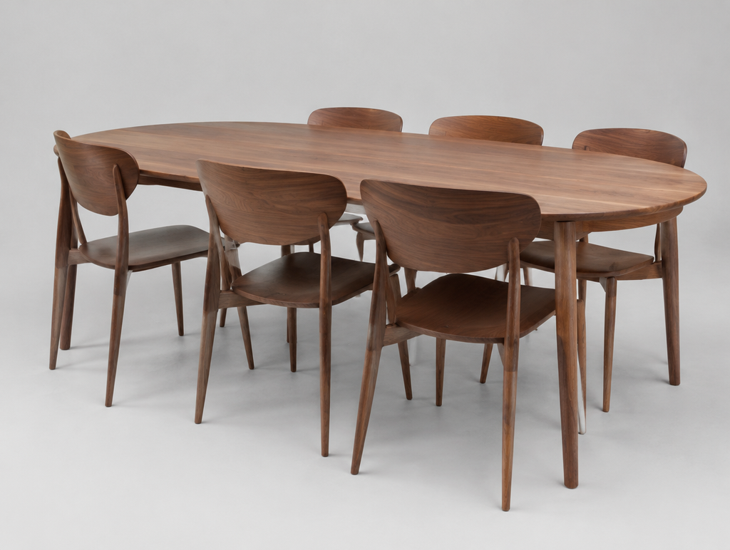 Oval Walnut Dining Table