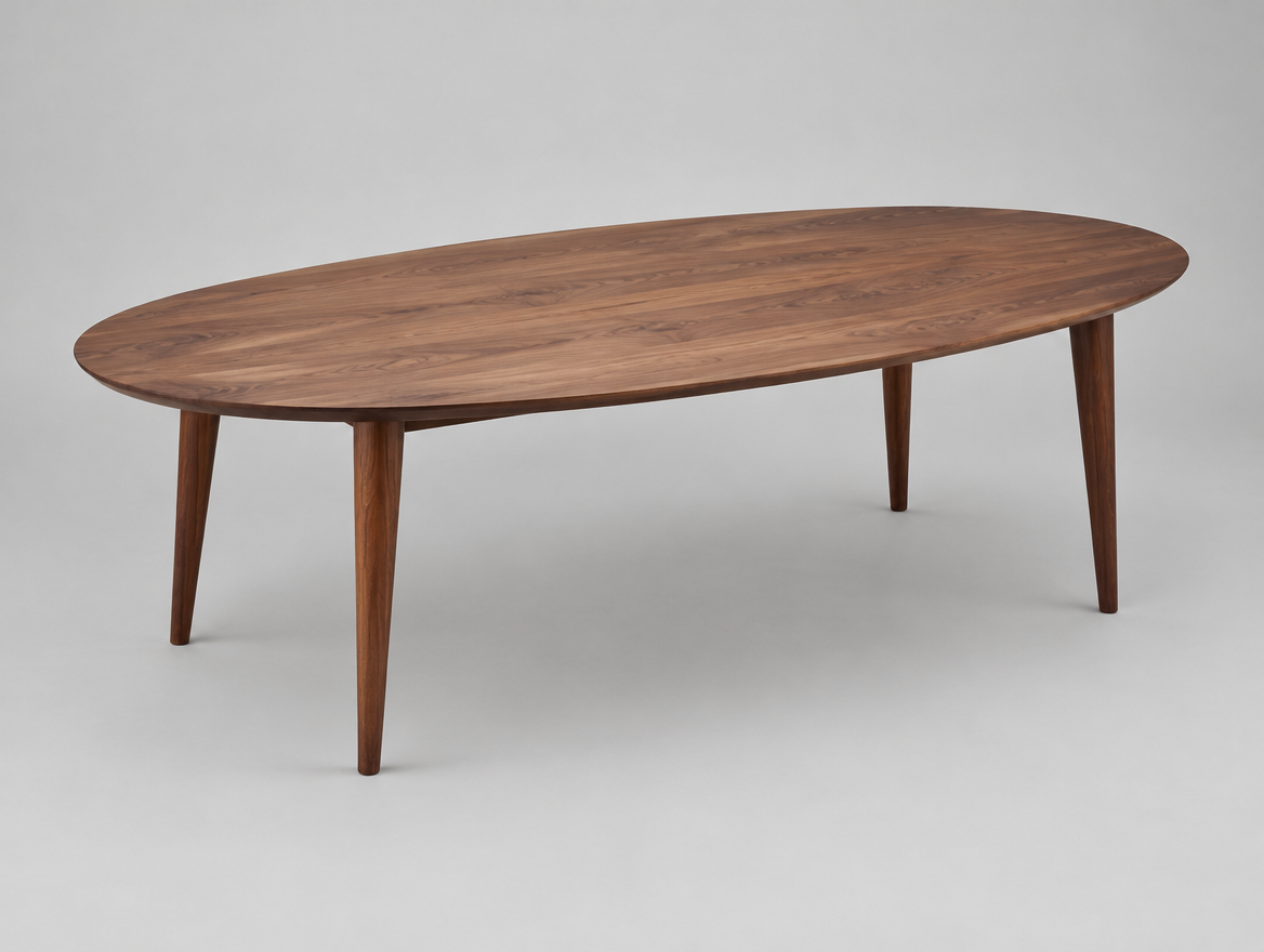 Oval Walnut Dining Table