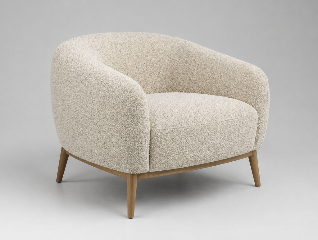 Bouclé Accent Armchair