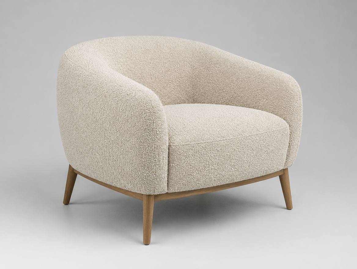 Bouclé Accent Armchair