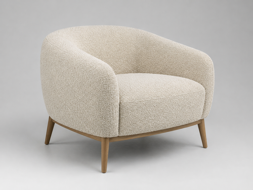 Bouclé Accent Armchair