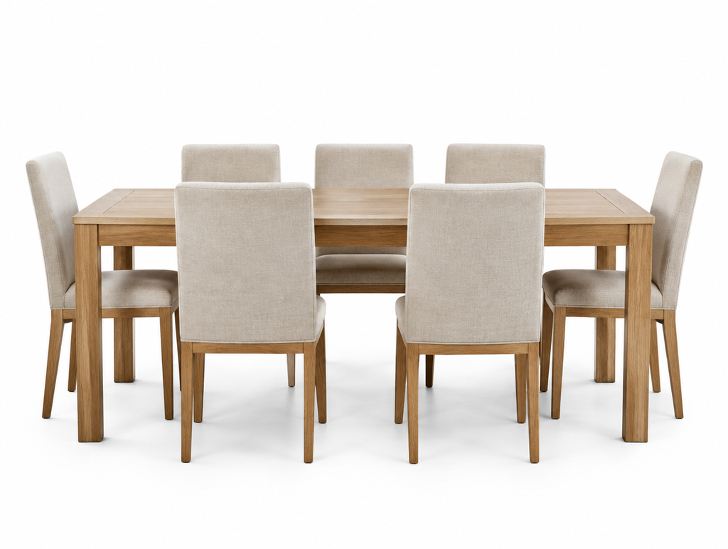 Oak Dining Table Set for 6