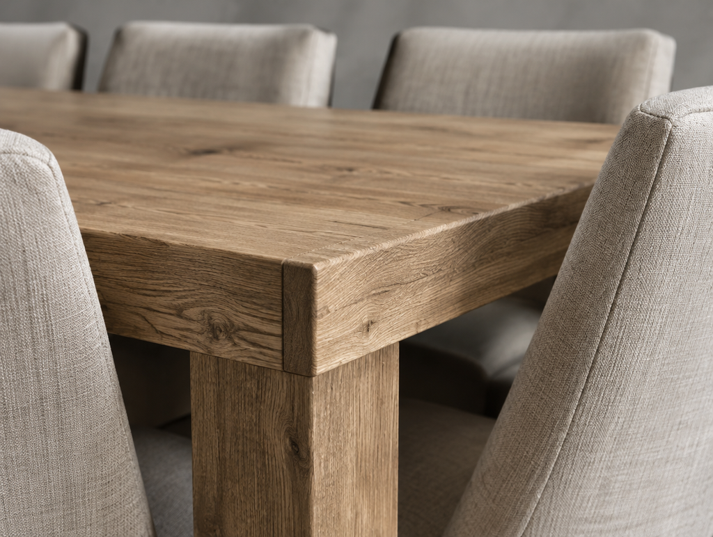 Oak Dining Table Set for 6