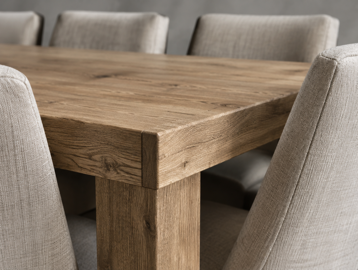 Oak Dining Table Set for 6