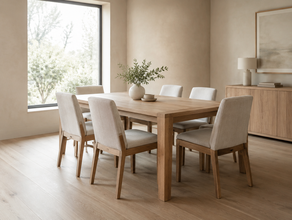 Oak Dining Table Set for 6