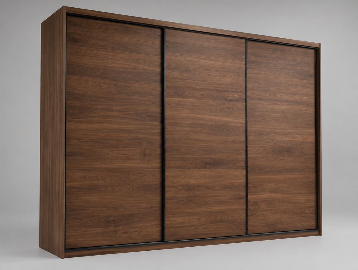 Grand Walnut Wardrobe System
