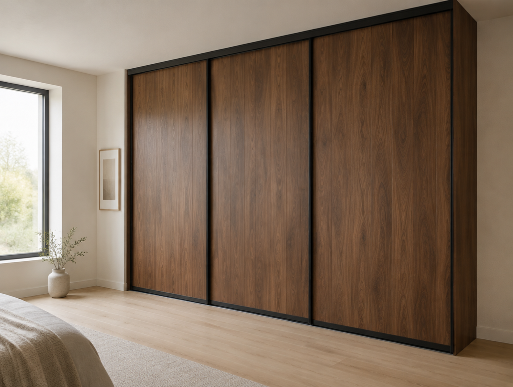Grand Walnut Wardrobe System