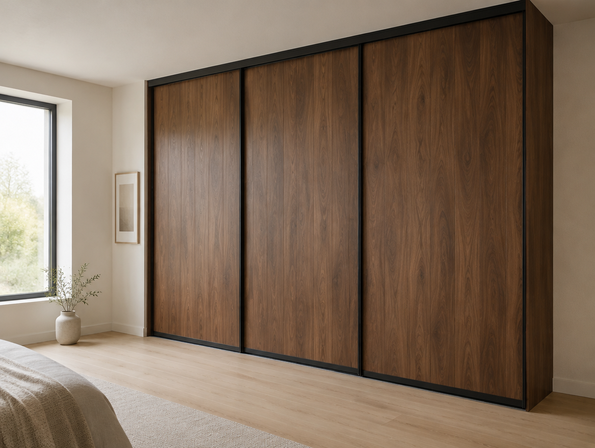 Grand Walnut Wardrobe System