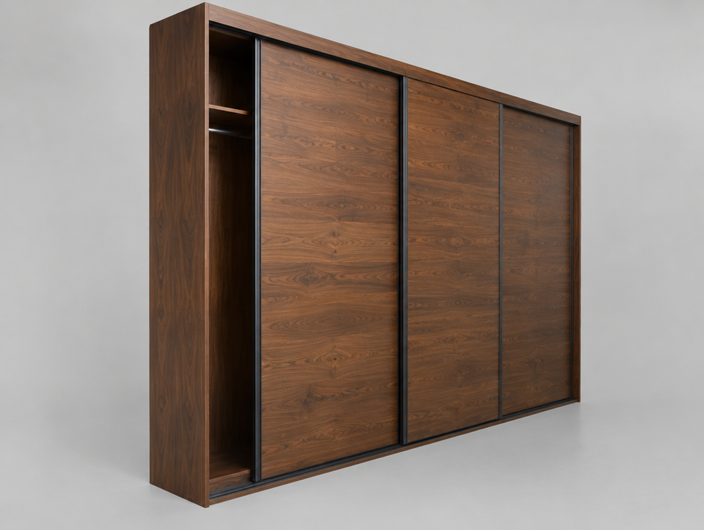 Grand Walnut Wardrobe System